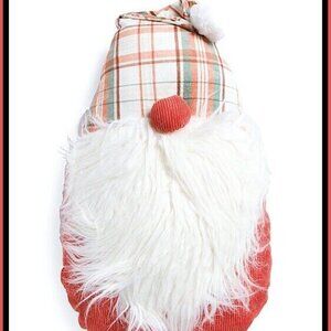 NEW RARE Novagratz Large Orange Halloween Gnome Shaped Pillow 13" x 22"